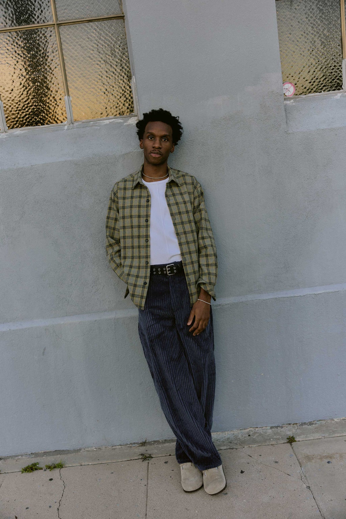 Goodfight City Shirt Knit Wool Yellow Charcoal