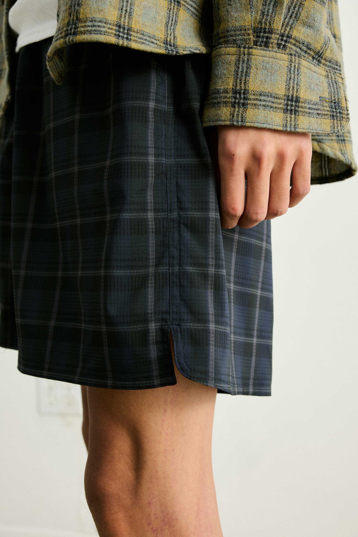 Goodfight Foxtrot Alpha Shorts Dark Plaid