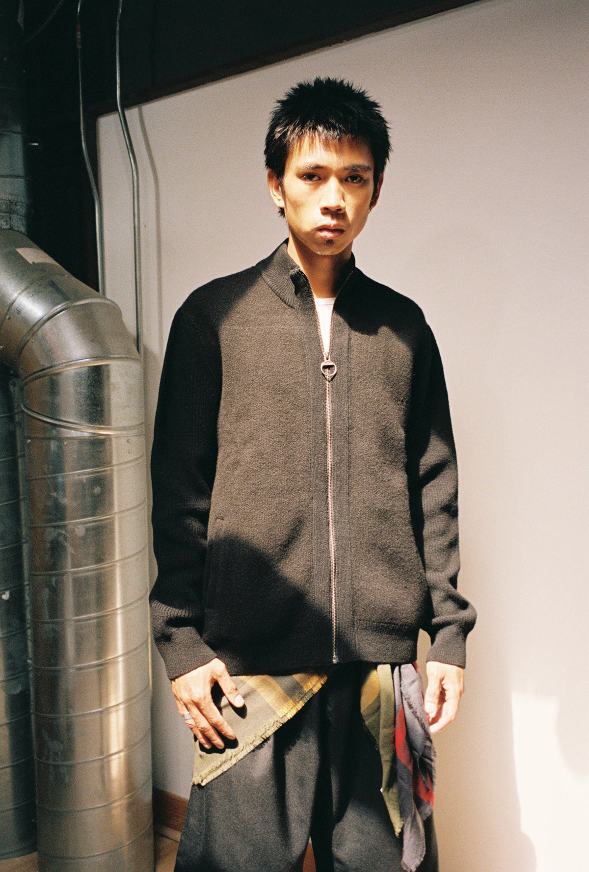 Goodfight for Barbour Milburn Zip-Up Jumper Black