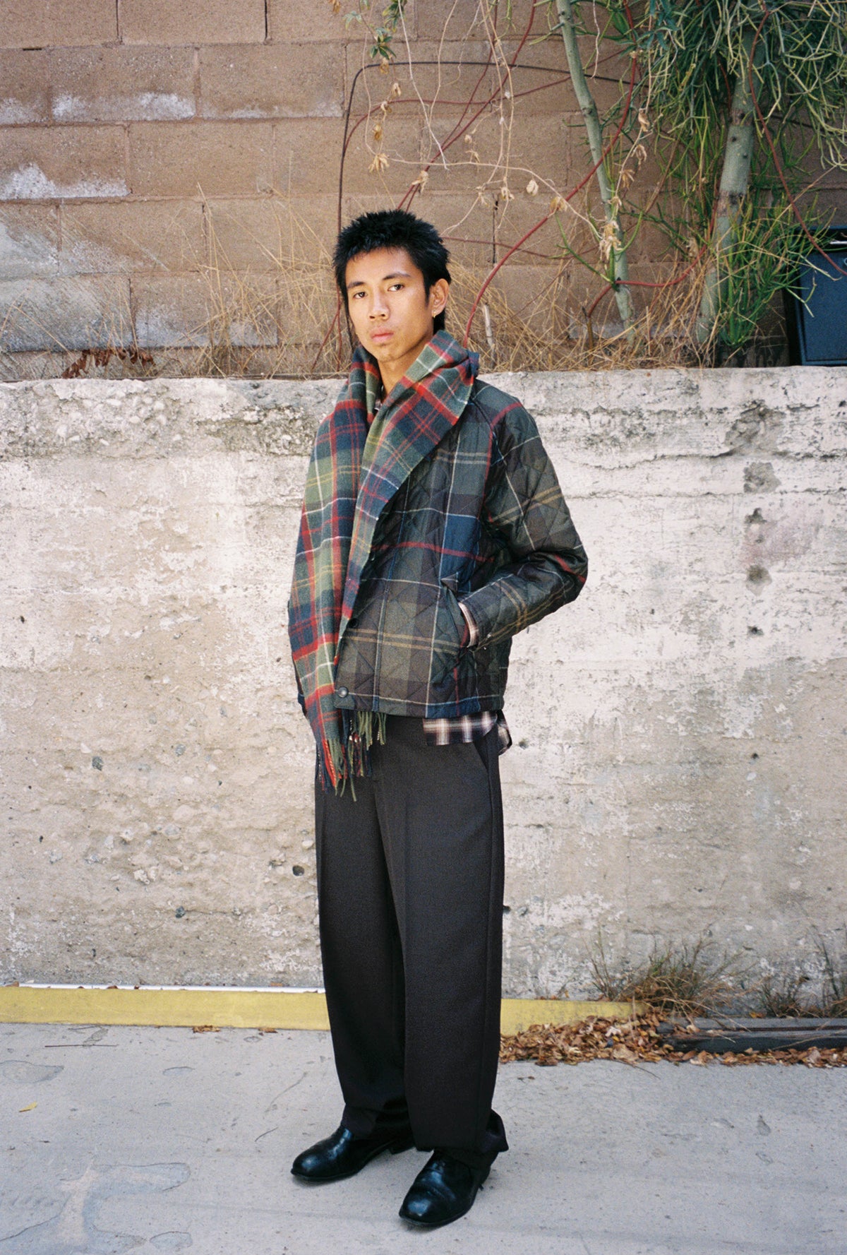 Goodfight for Barbour Brack Patchwork Tartan Scarf