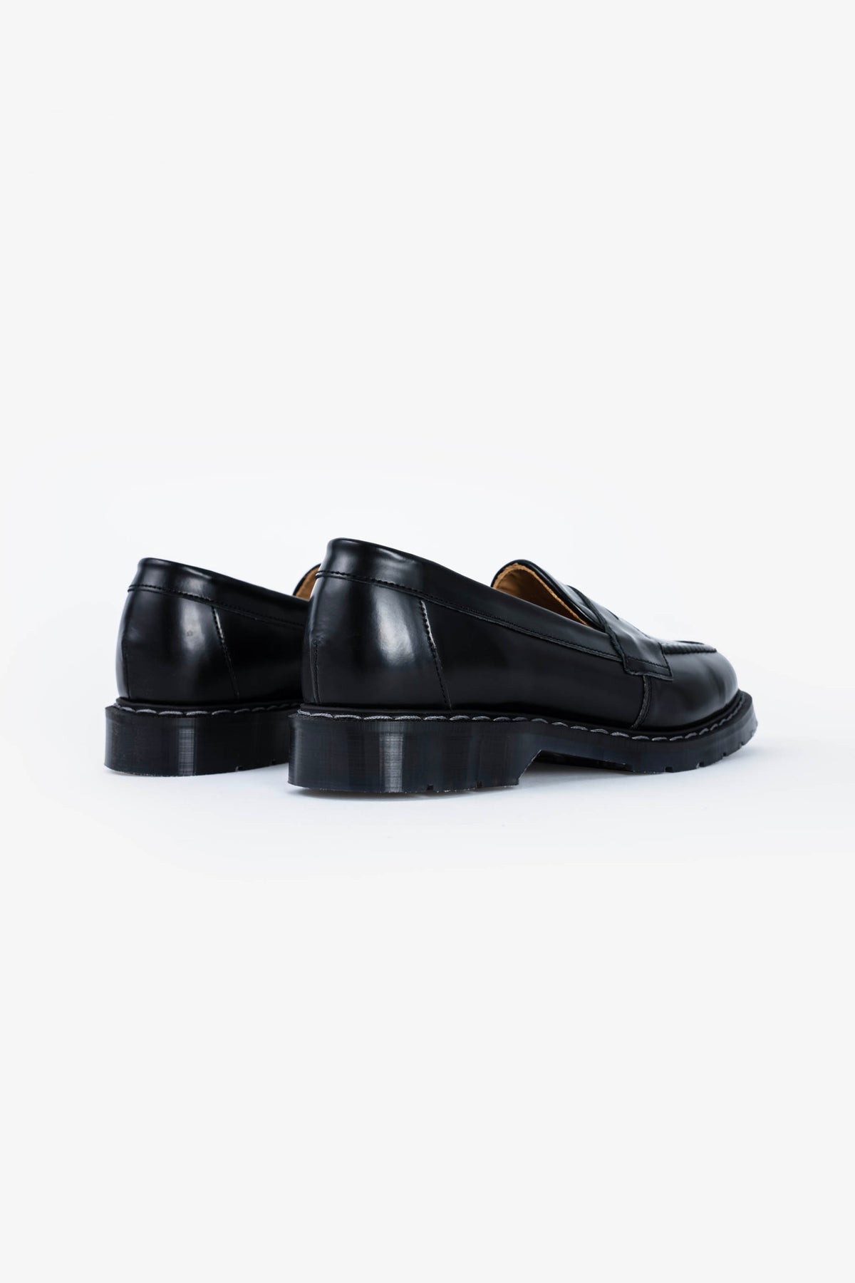 Solovair Penny Loafer Black Hi-Shine