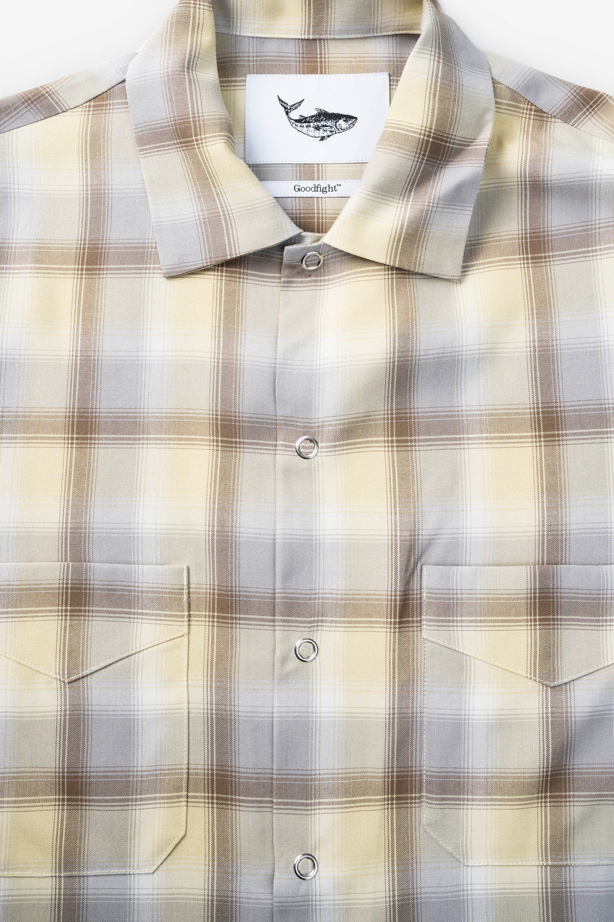 Goodfight x Kato Washer Shirt Flannel Yellow Plaid