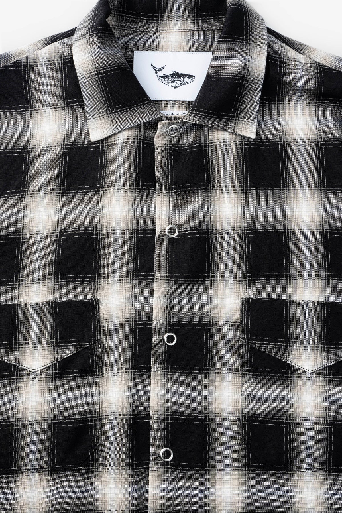 Goodfight x Kato Washer Shirt Flannel Black Plaid