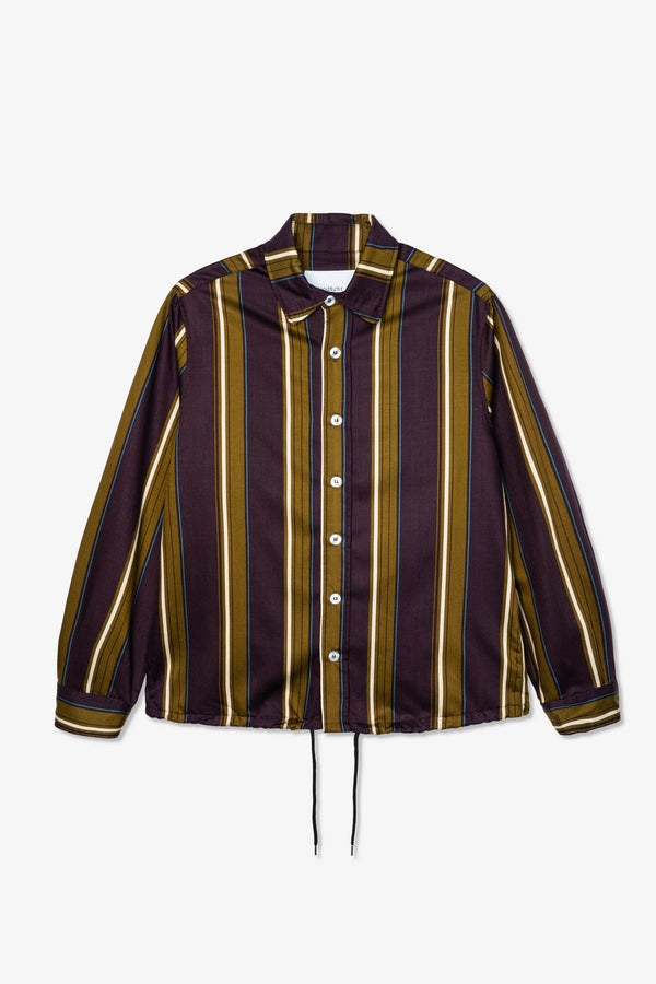 Goodfight x A&P Sleep Armor Pajama Shirt Maroon Stripe