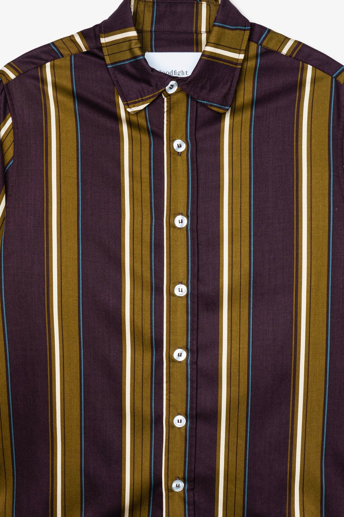 Goodfight x A&P Sleep Armor Pajama Shirt Maroon Stripe