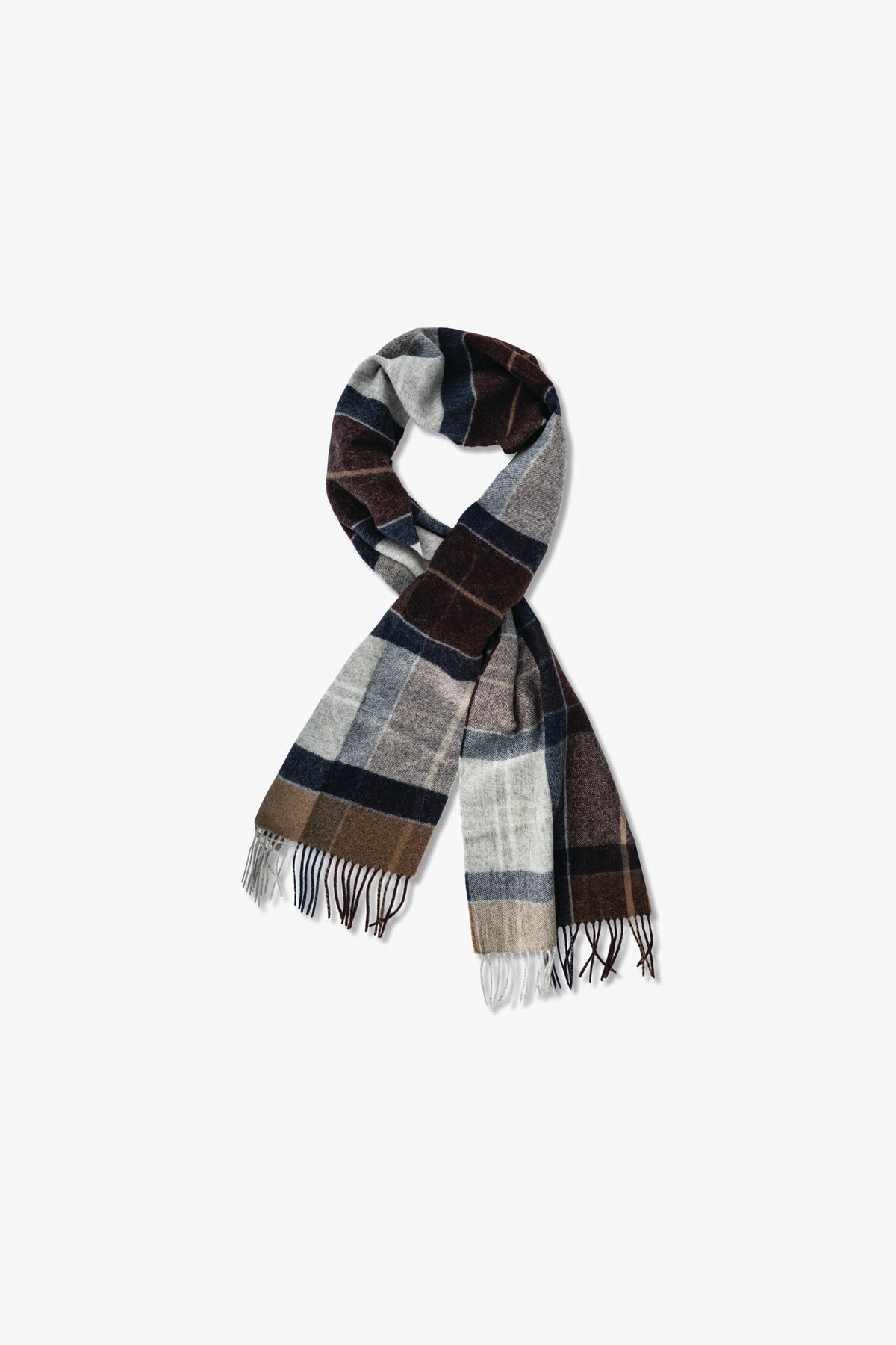 Goodfight for Barbour Inverness Tartan Scarf Midnight Oak Train