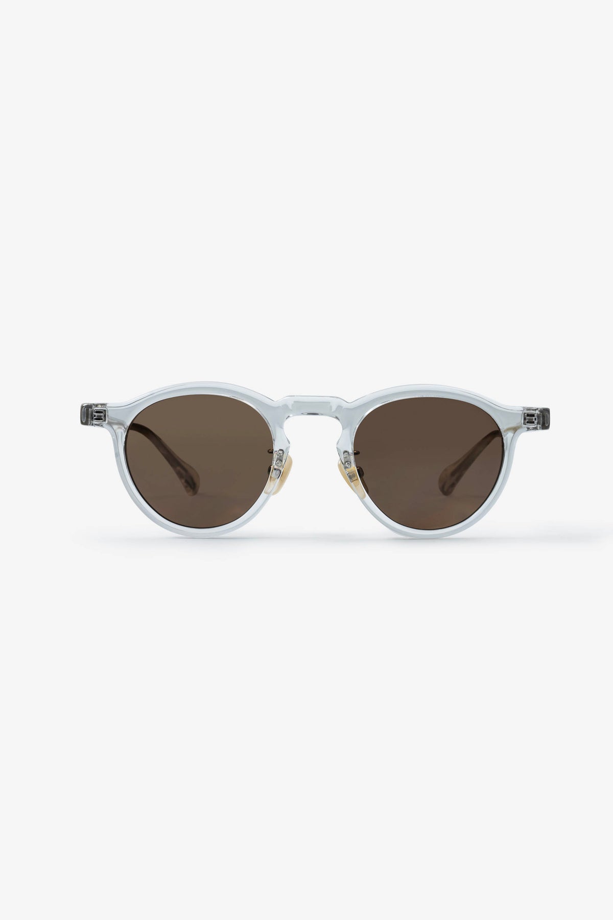 CLASSICO C50-1 Boston Round Frame Sunglasses Clear