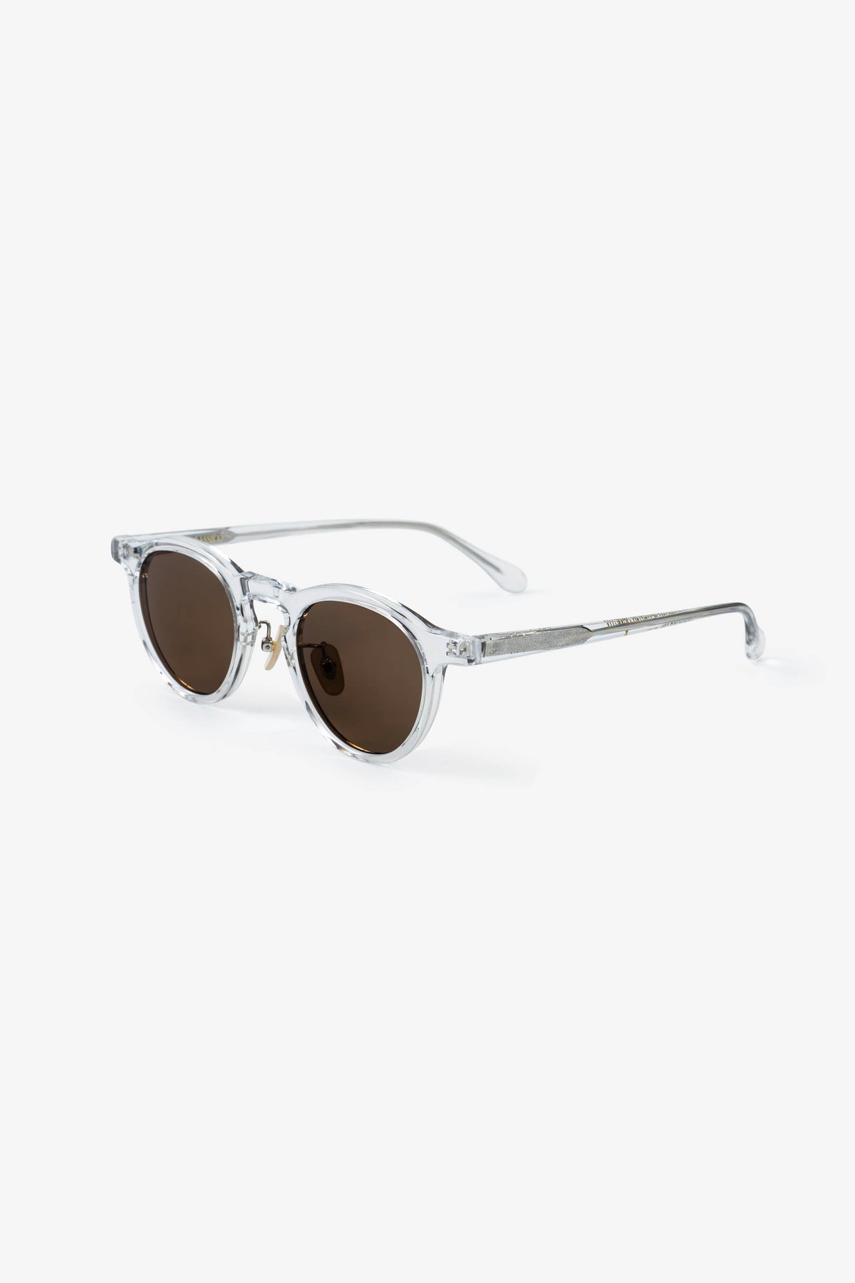 CLASSICO C50-1 Boston Round Frame Sunglasses Clear