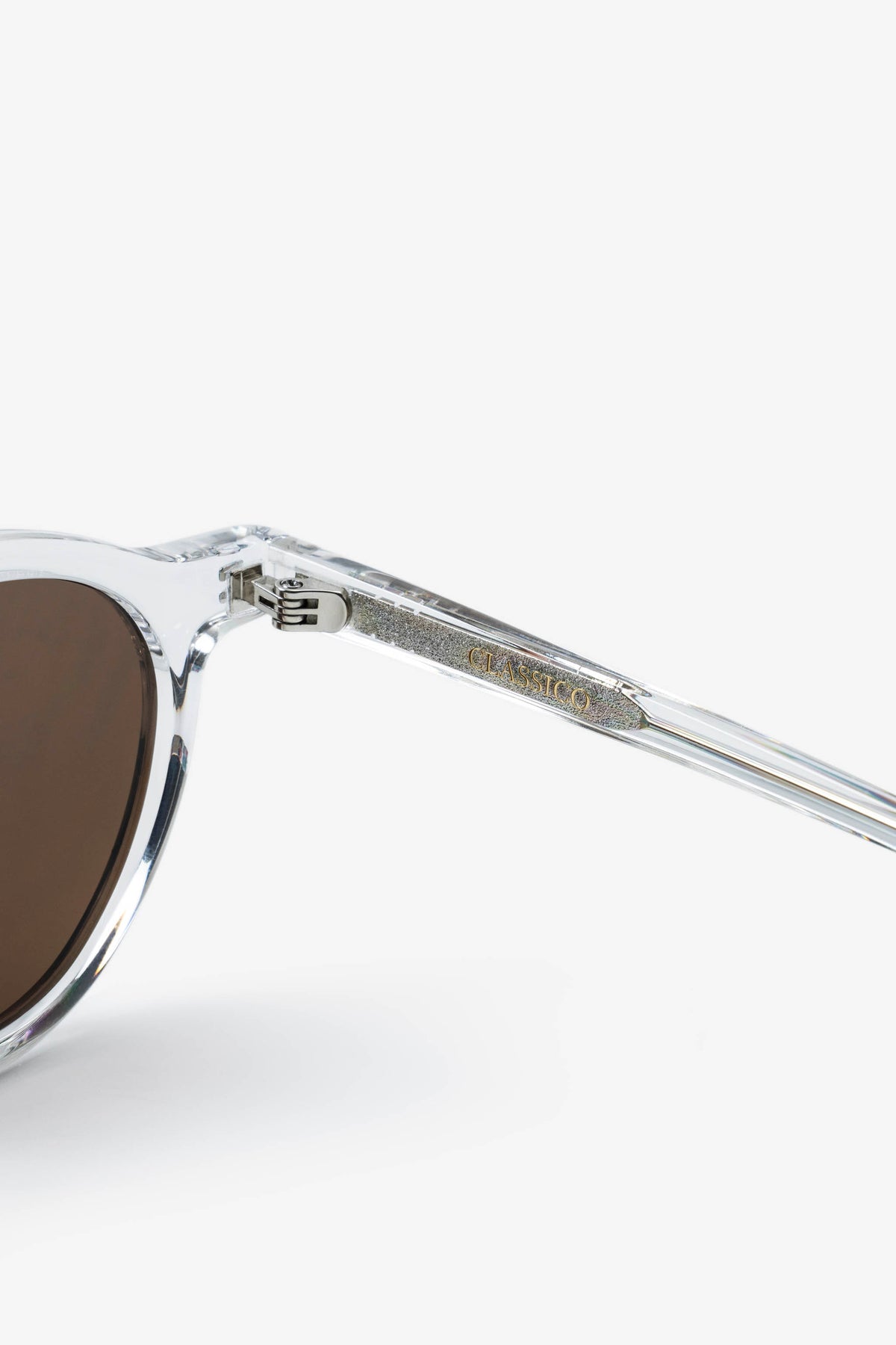 CLASSICO C50-1 Boston Round Frame Sunglasses Clear