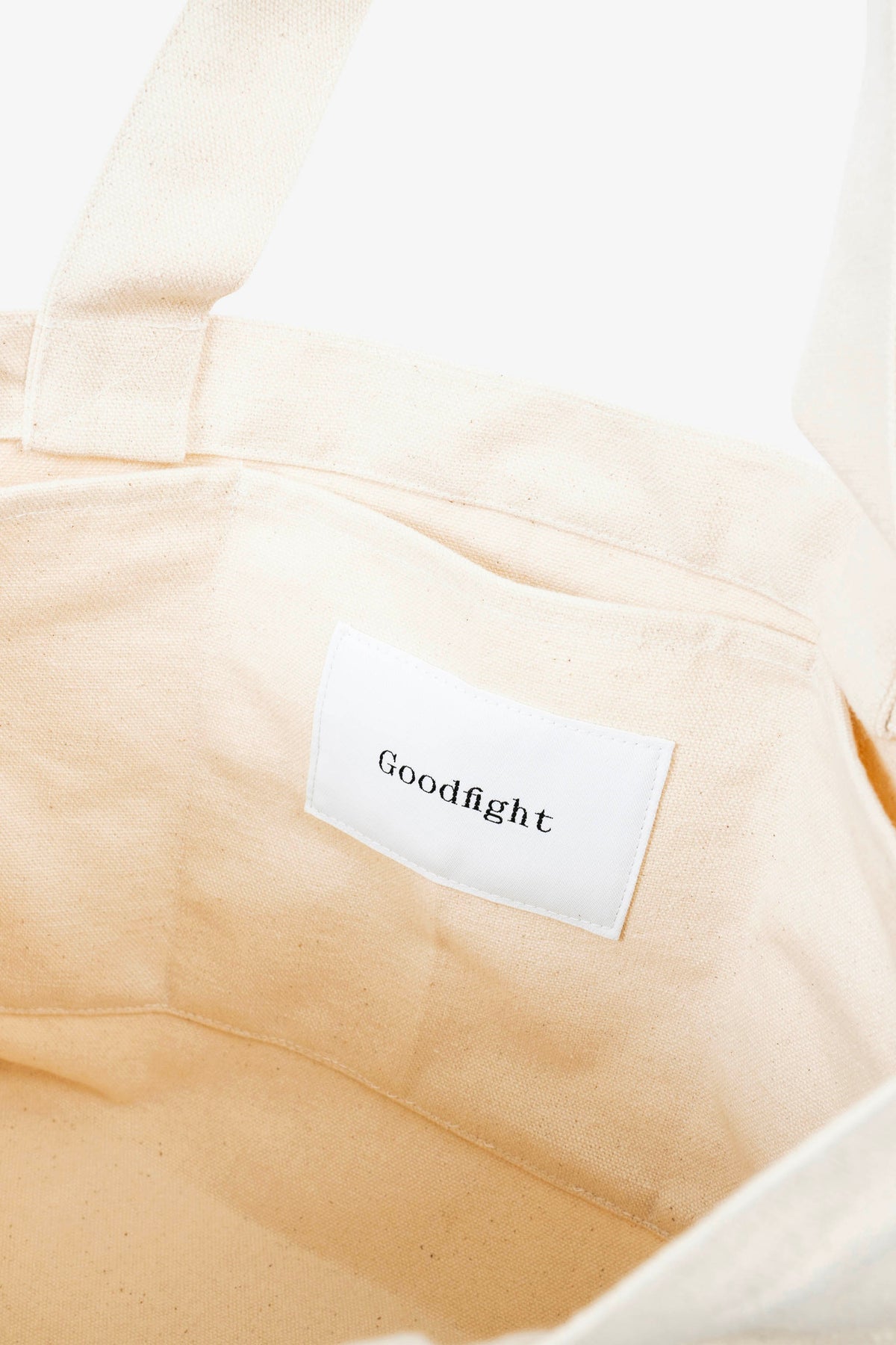 Goodfight Small Good Tote Chain Stitch Script