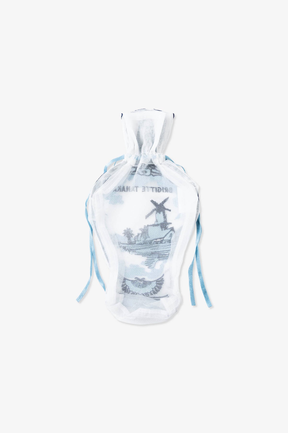Brigitte Tanaka 'Delft Vase" Organza Pouch