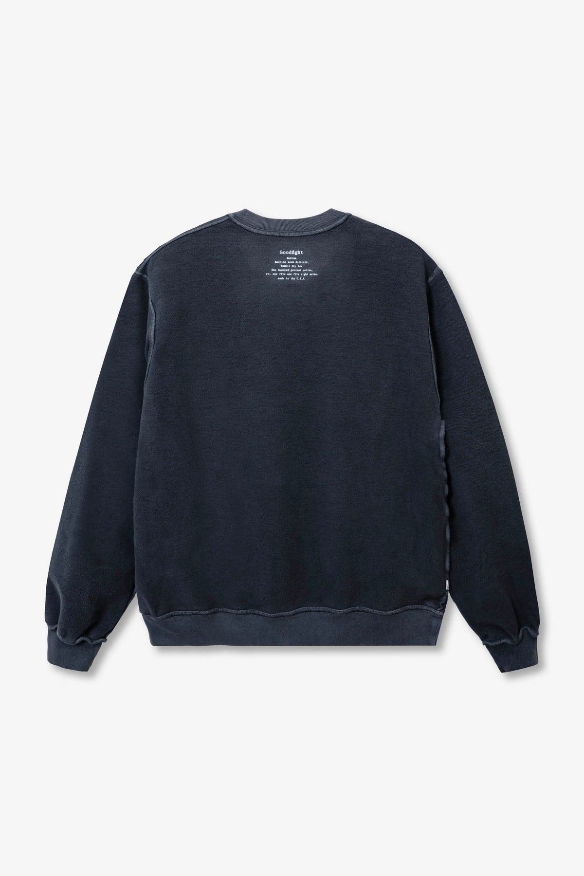 Goodfight Lakeside Pullover Reversible Sweatshirt Vintage Fade Charcoal Grey