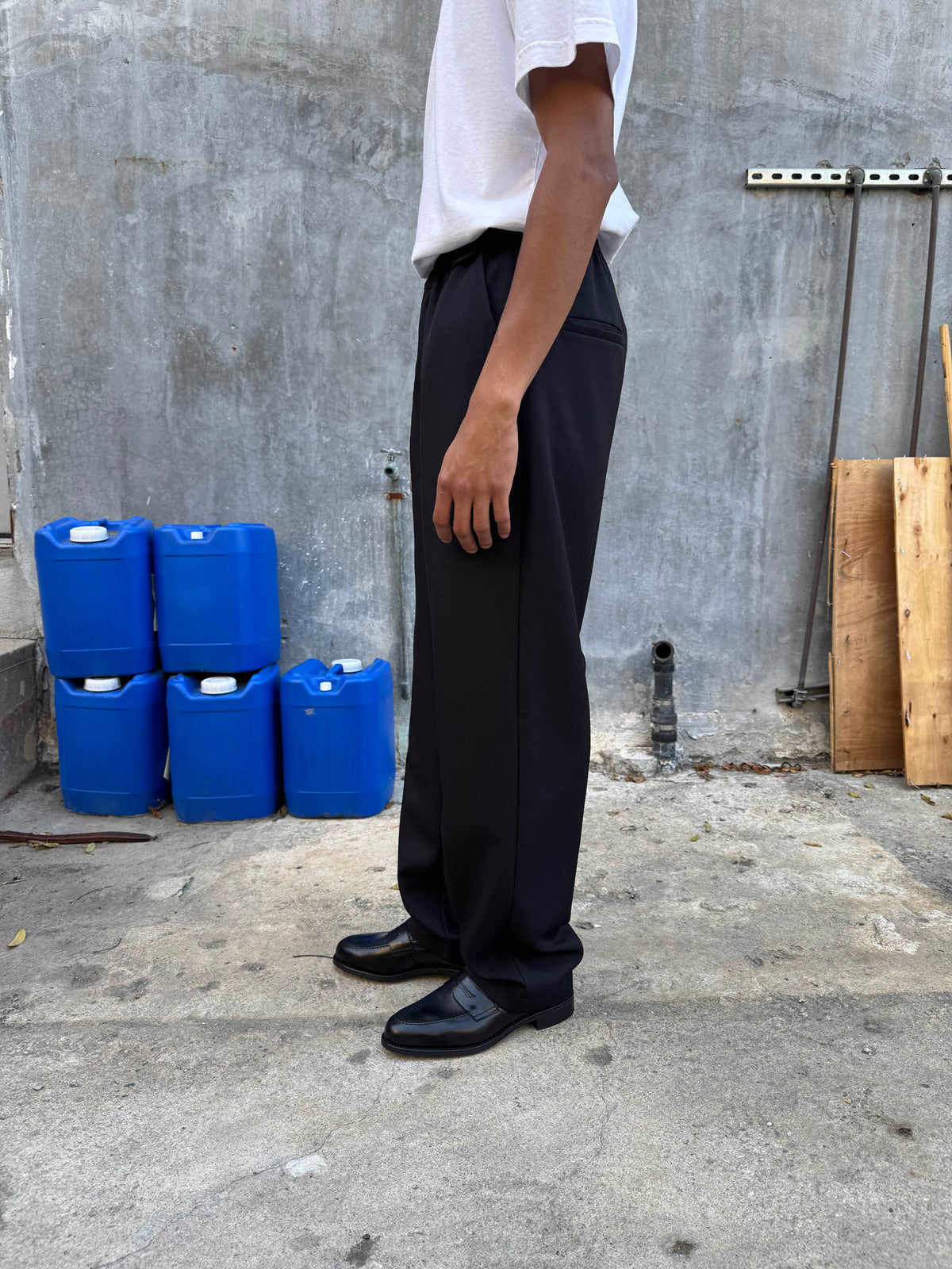 Goodfight Easy Street Elastic Waist Trouser Black