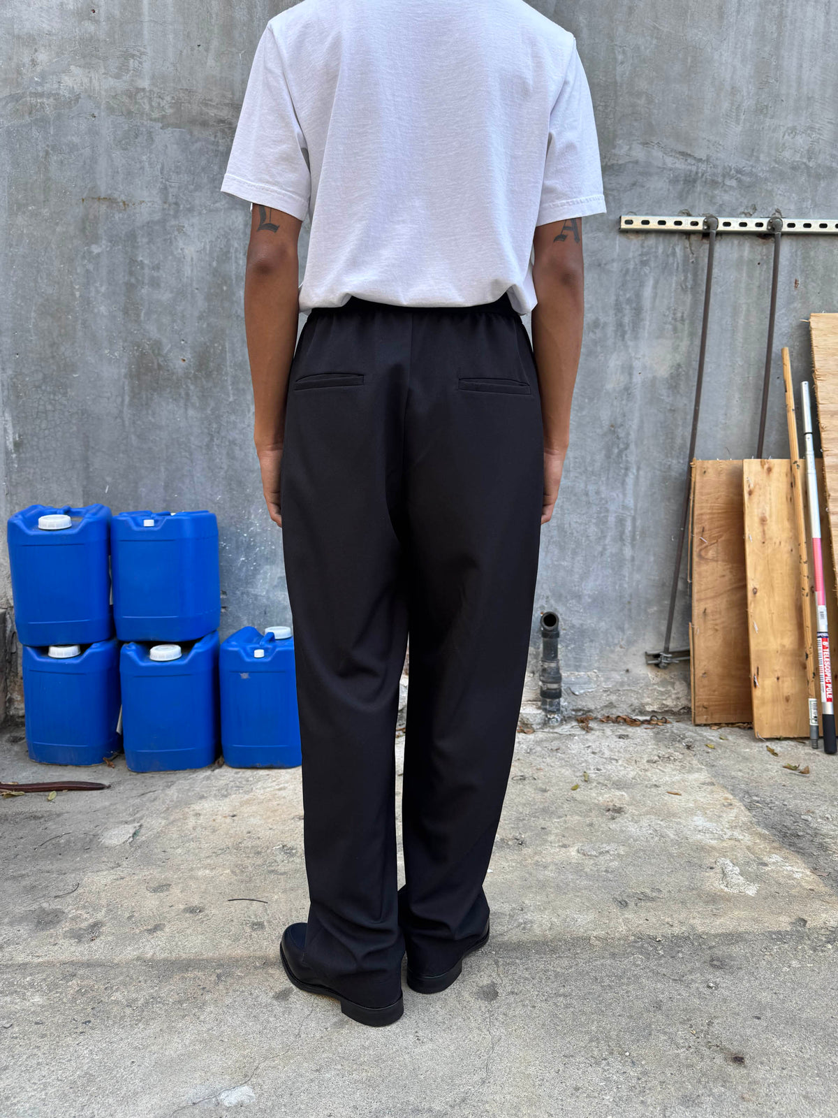 Goodfight Easy Street Elastic Waist Trouser Black