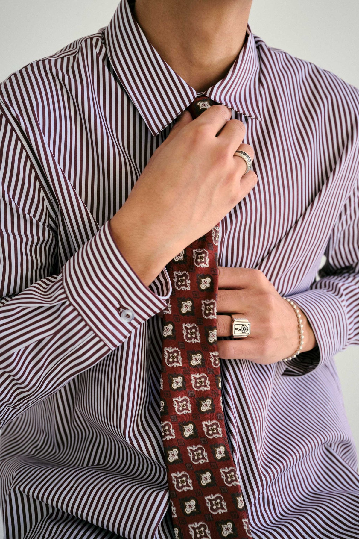 Goodfight Club Tie Brown Fleur