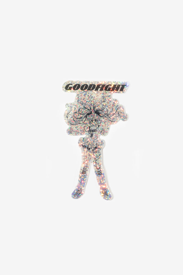 Goodfight Power Girl Sticker Holographic Glitter